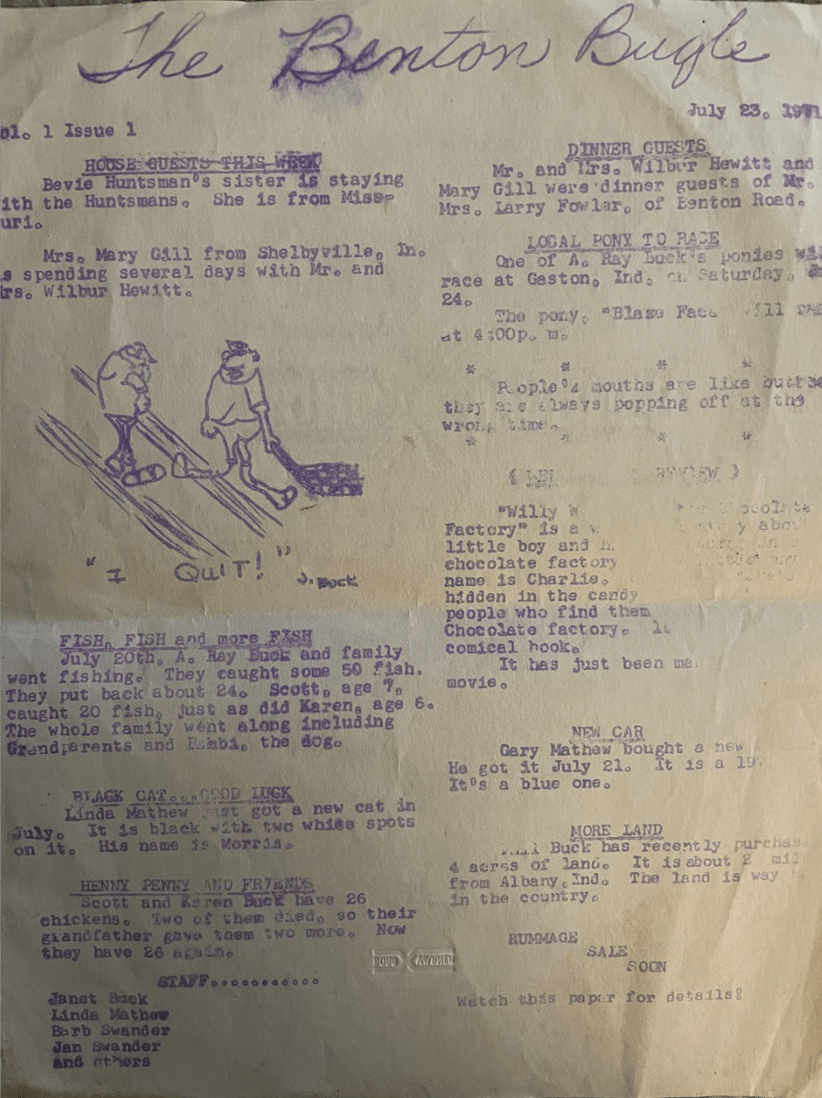 Bring Back the Benton Bugle!